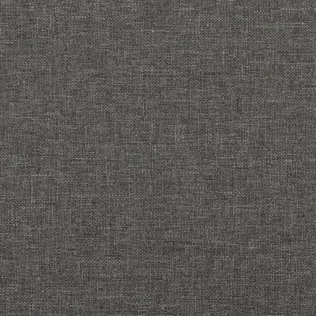 Cadre de lit à lattes en tissu gris foncé pour la chambre, 200 × 200 cm - 8