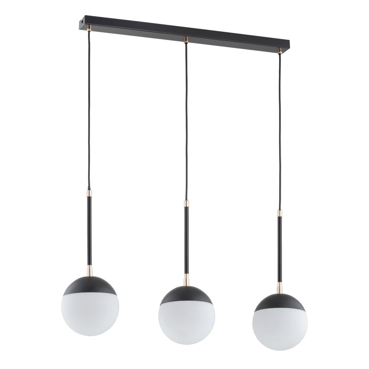 Lampa wisząca Volda czarno-biała-złota 3xE14x10W nowoczesna wym: 95 x 75 x 15 cm metal Alfa