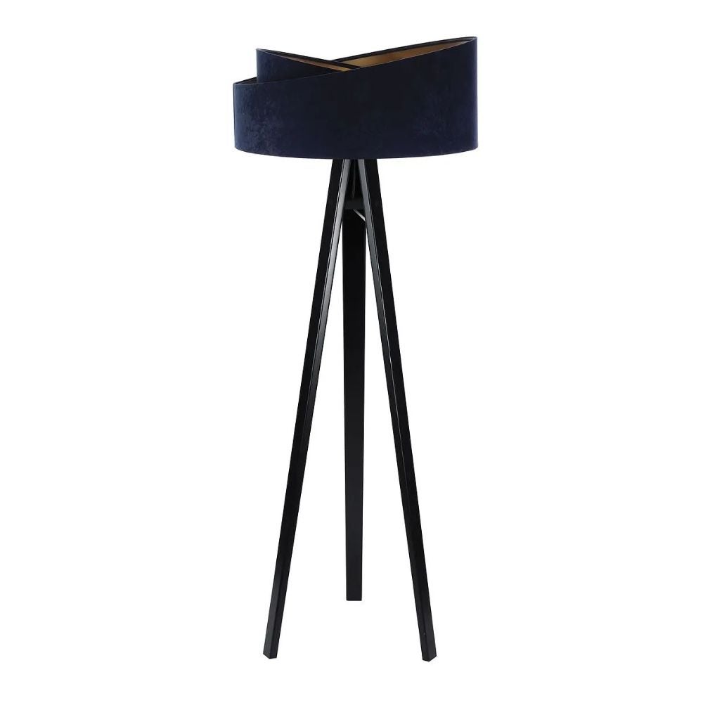 Lampa stojąca GEMSTONE granatowa/złota/czarna