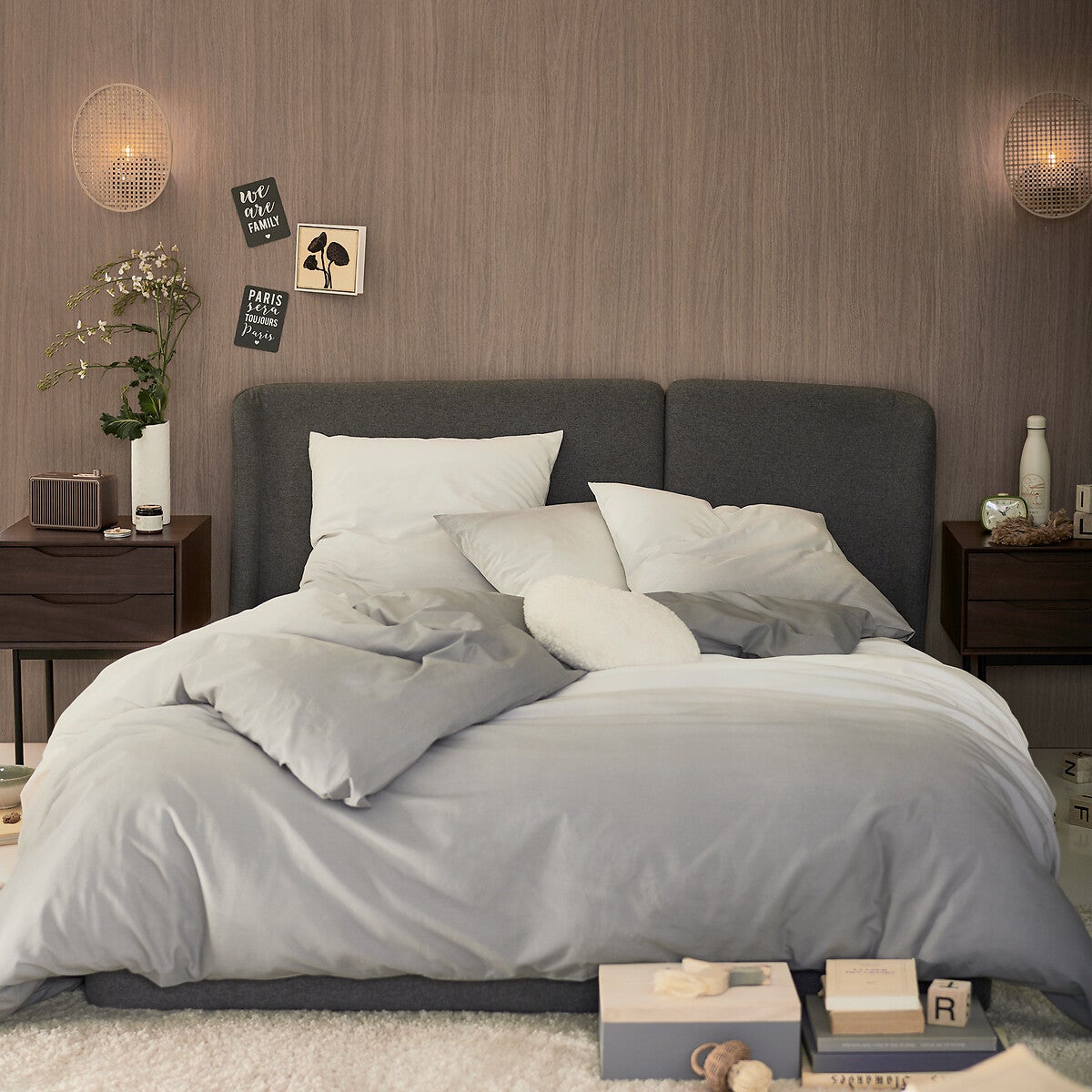 Housse de couette coton, Mayama - Gris - 140 x 200 cm - 4