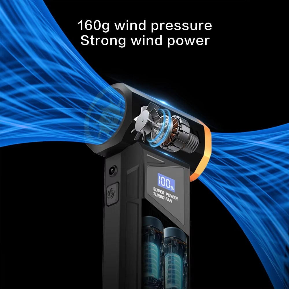 Ventilatore a getto senza fili, soffiatore portatile, aspiratore per polvere, adatto per patii, prati e giardini/rimozione della neve - 6