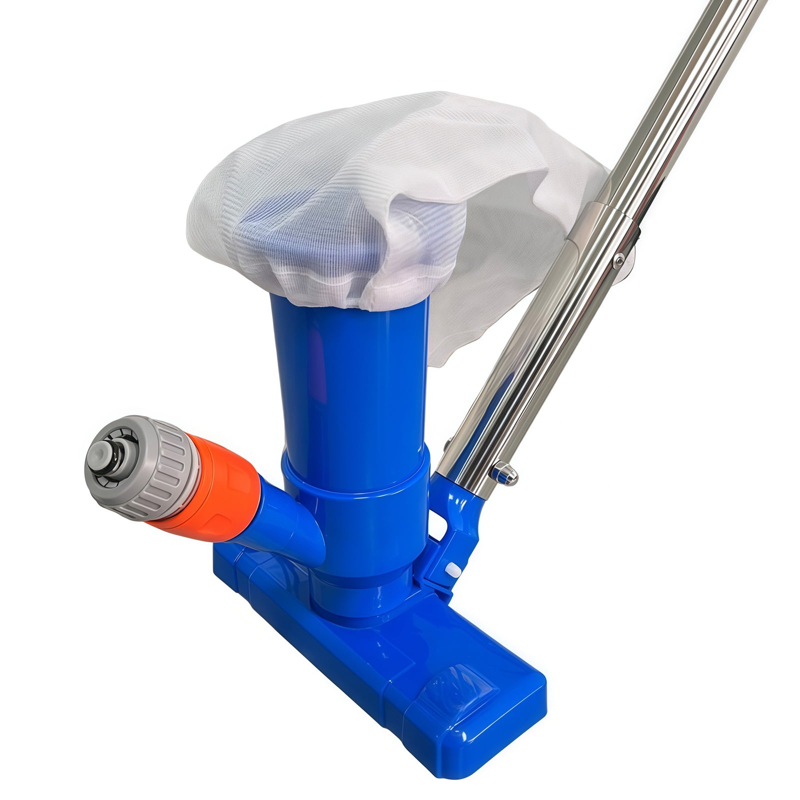 Aspirateur piscine manuel perche télescopique aluminium brosse raccord tuyau sac filtre nettoyage fond piscine hors sol spa-bassin. - 2