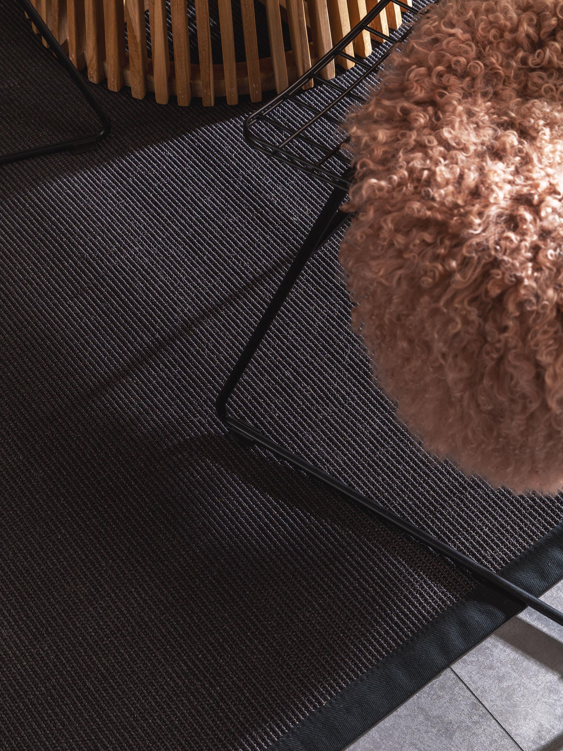 BENUTA - Tapis sisal Sana noir 120x180 cm - 3