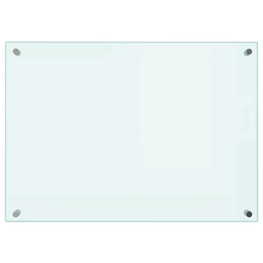 Vidaxl Protección Salpicaduras Cocina Vidrio Templado 70X50 Cm Blanco , Leroy Merlin