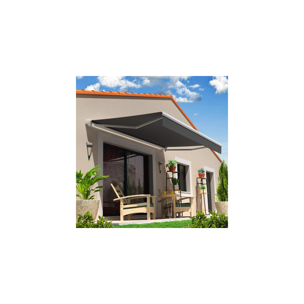 Toldo semicofre pharos 4 m x 2,75 m motorizado con interruptor (ses126v2 - gris)