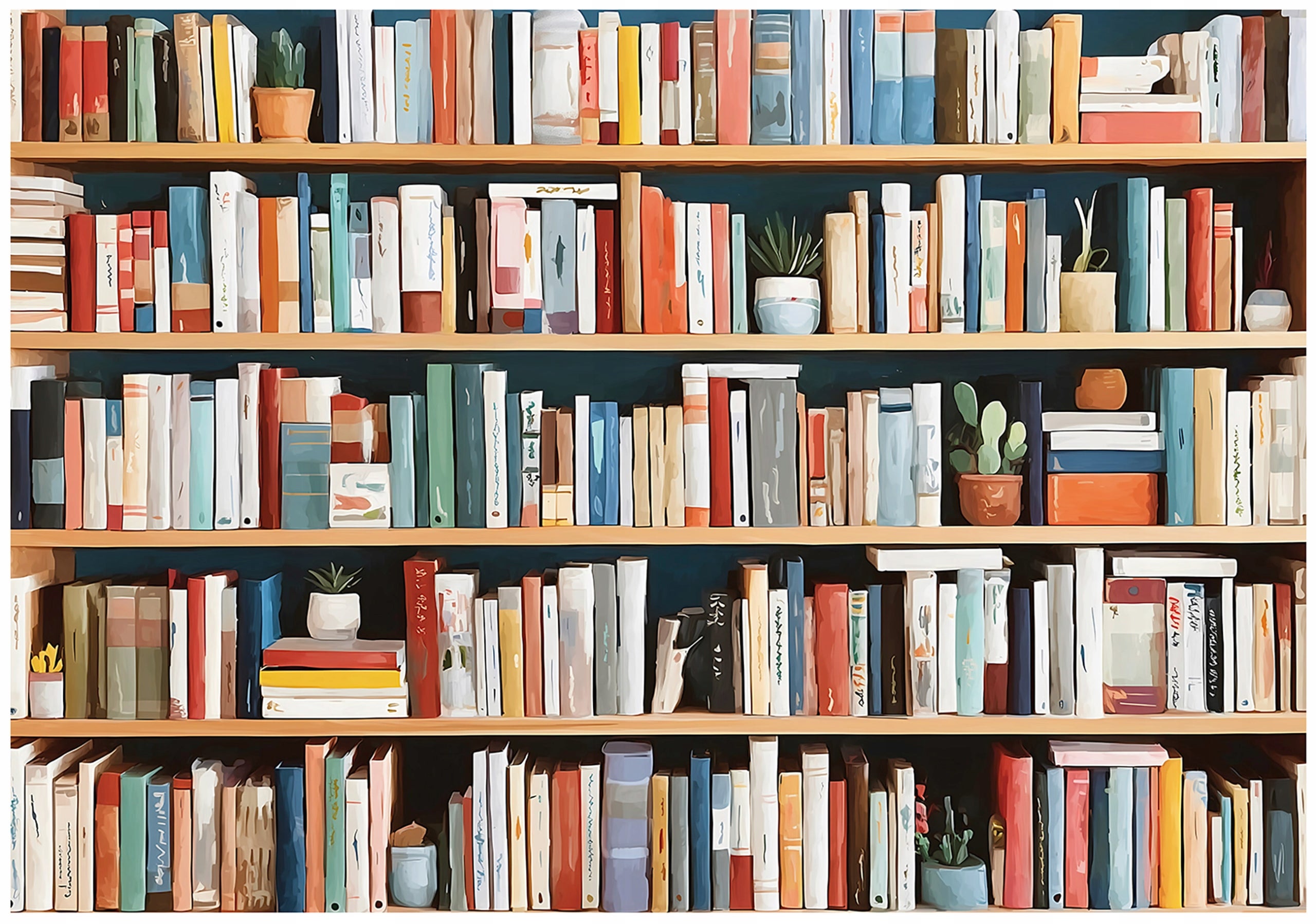 Fototapeta Biblioteka Książki Regał 400x280 cm Tapeta Do Sypialni Salonu Kuchni Na Flizelinie