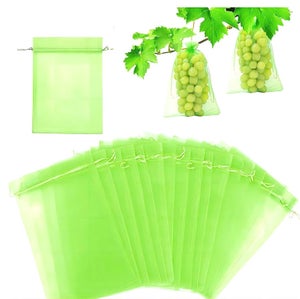 Sac De Grappe De Raisin Sac Protection Fruits 60 Pièces, Sachet Protection Raisin 20x 30cm Jardin Sac Organza Avec Cordon Contre Guêpe Drosophile Scarabées Oiseaux Sachet Protection Fruits