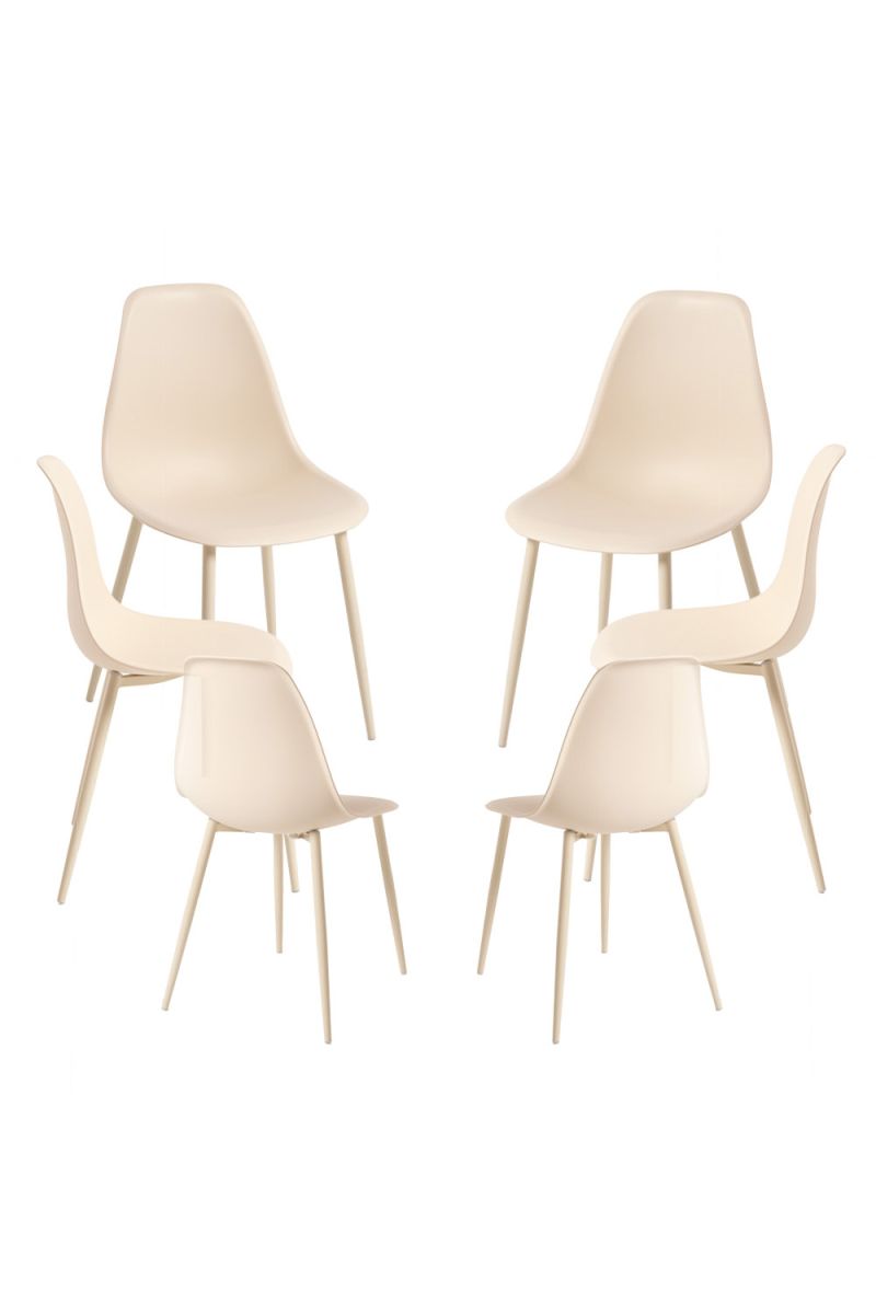 Regalos Miguel - Packs Sillas Comedor - Pack 6 Sillas Mykle Total - Beige - 2