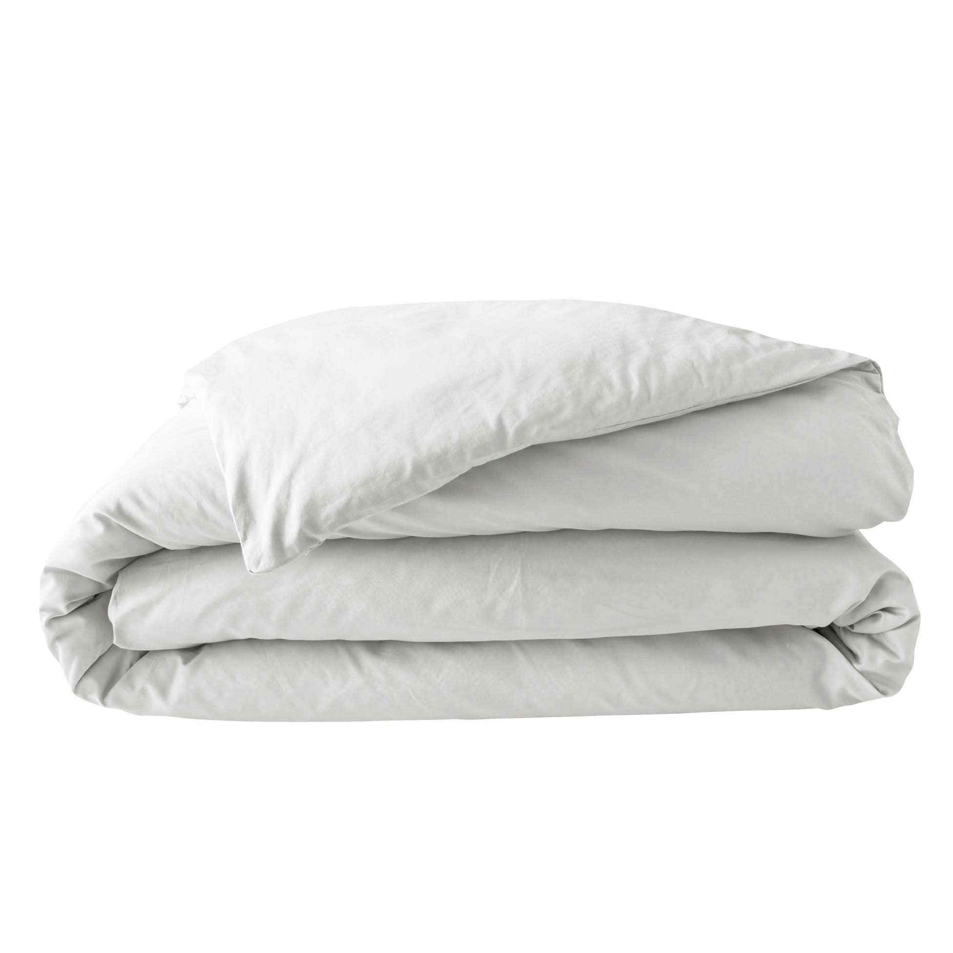Pack parure 260 x 240 cm en percale 78 Fils + DH 160x200 cm Blanc - 3