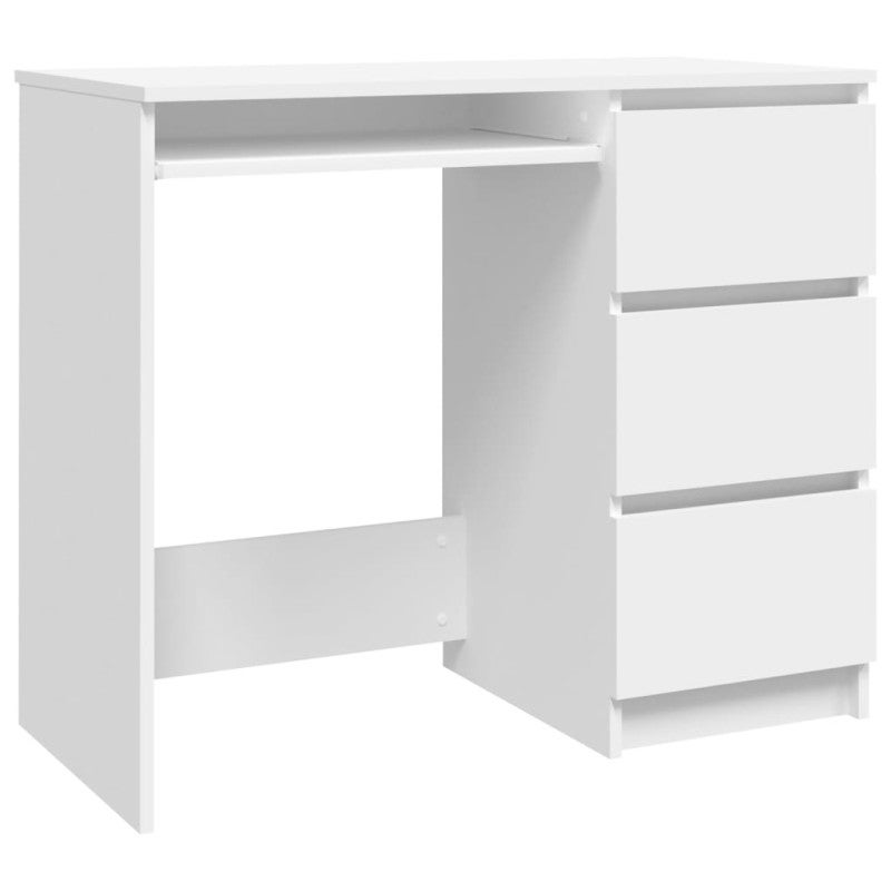 Bureau Blanc 90x45x76 cm Bois d’ingénierie - 2