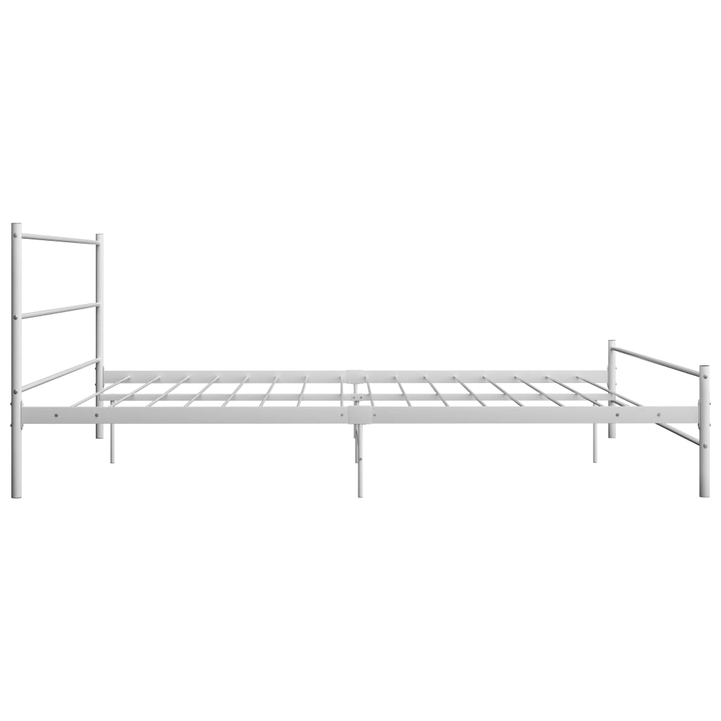 Maison Exclusive - Estrutura de cama 160x200 cm metal branco - 4