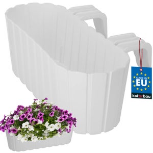 Pot De Fleurs Suspendu Pour Balcon Panier Suspendu En Plastique Avec Crochet à Chaîne - Pour Decoration Murale, Intérieur, Extérieur, Balcon | Leroy Merlin