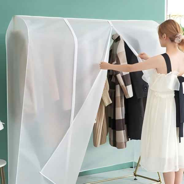 Housse Penderie, Housse De Protège, Housse Portant Vetement Grand Sac à Poussière Suspendu Translucide, Housses de Vêtements (100x50x150cm) - 4