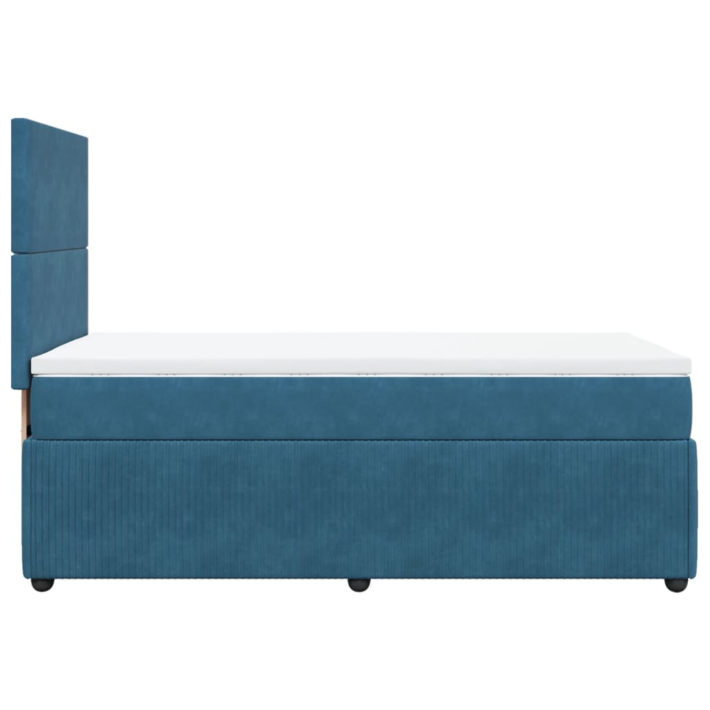 Sommier à lattes de lit avec matelas Bleu foncé 100x200 cm — COMFORTXL - 4