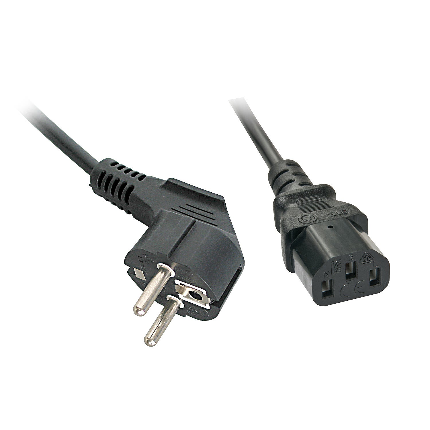 Lindy 30337 câble électrique Noir 5 m CEE7/7 Coupleur C13 | Leroy Merlin