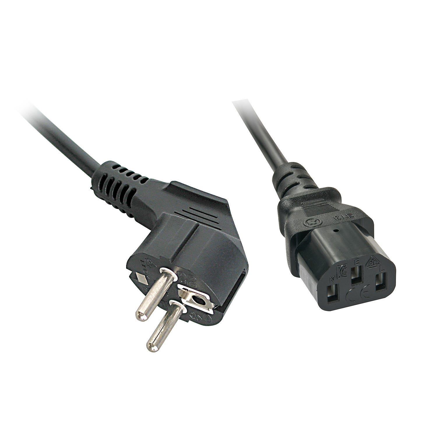 Lindy 30337 câble électrique Noir 5 m CEE7/7 Coupleur C13 | Leroy Merlin