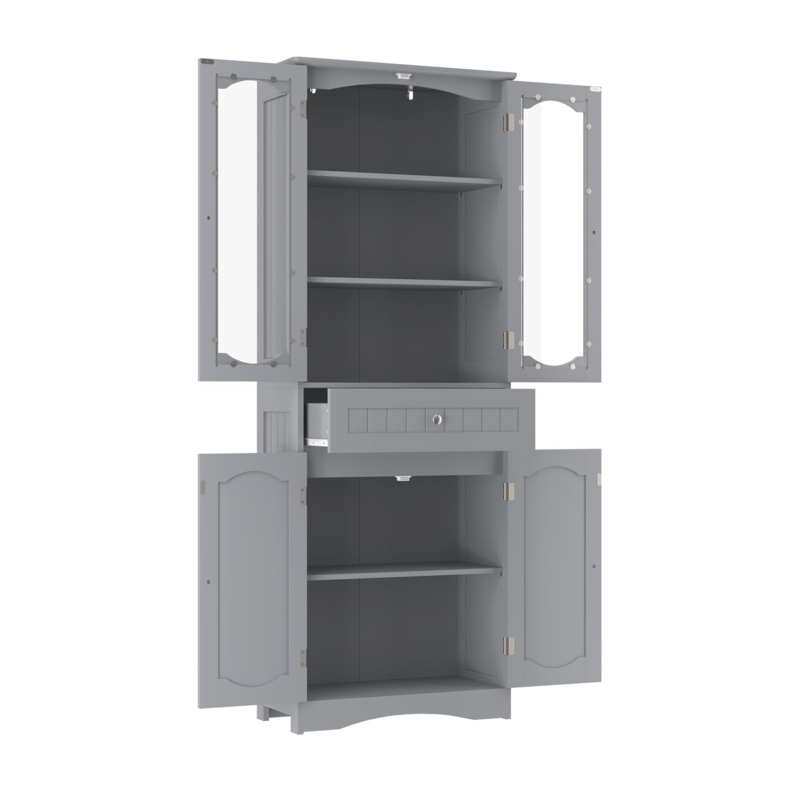 COSTWAY Mobiletto Bagno Salvaspazio 60 X 30 X 113 Cm, Credenza Soggiorno Con Ante, 2 Cassetti E Ripiano Regolabile Armadietto Da Cucina Per Sala Da Pranzo E Lavanderia Marrone 88442955