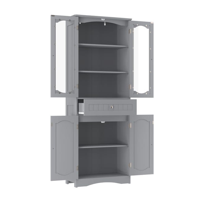 COSTWAY Mobiletto Bagno Salvaspazio 60 X 30 X 113 Cm, Credenza Soggiorno Con Ante, 2 Cassetti E Ripiano Regolabile Armadietto Da Cucina Per Sala Da Pranzo E Lavanderia Marrone 88442955 COSTWAY Mobiletto Bagno Salvaspazio 60 X 30 X 113 Cm, Credenza Soggiorno Con Ante, 2 Cassetti E Ripiano Regolabile Armadietto Da Cucina Per Sala Da Pranzo E Lavanderia Marrone 88442955
