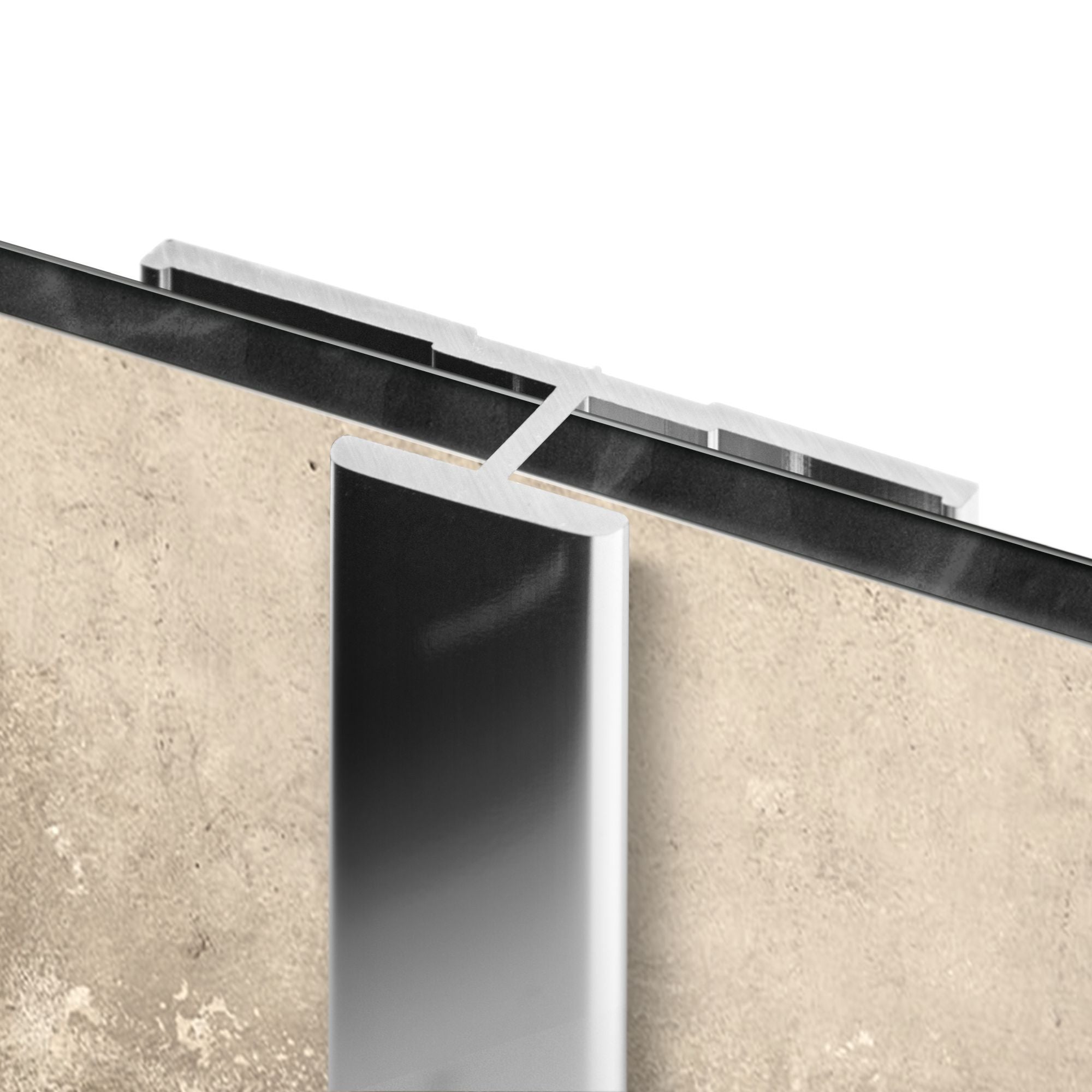 Schulte profilé de jonction, H.210 x l.3,3 cm, profilé de raccord pour panneau mural de douche, DécoDesign, aluminium,&nbsp;aspect chromé - 3