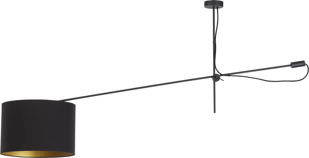 Lampa wisząca Viper czarno-złota 1xE27x60W wym: 58 x 158 x 65 cm tkanina Nowodvorski Lighting