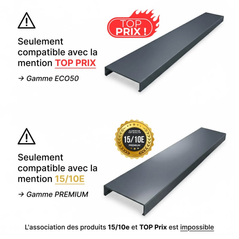 Patte de fixation ECO50 de couvertine alu pour acrotère toit-terrasse - ALUHOME - 5
