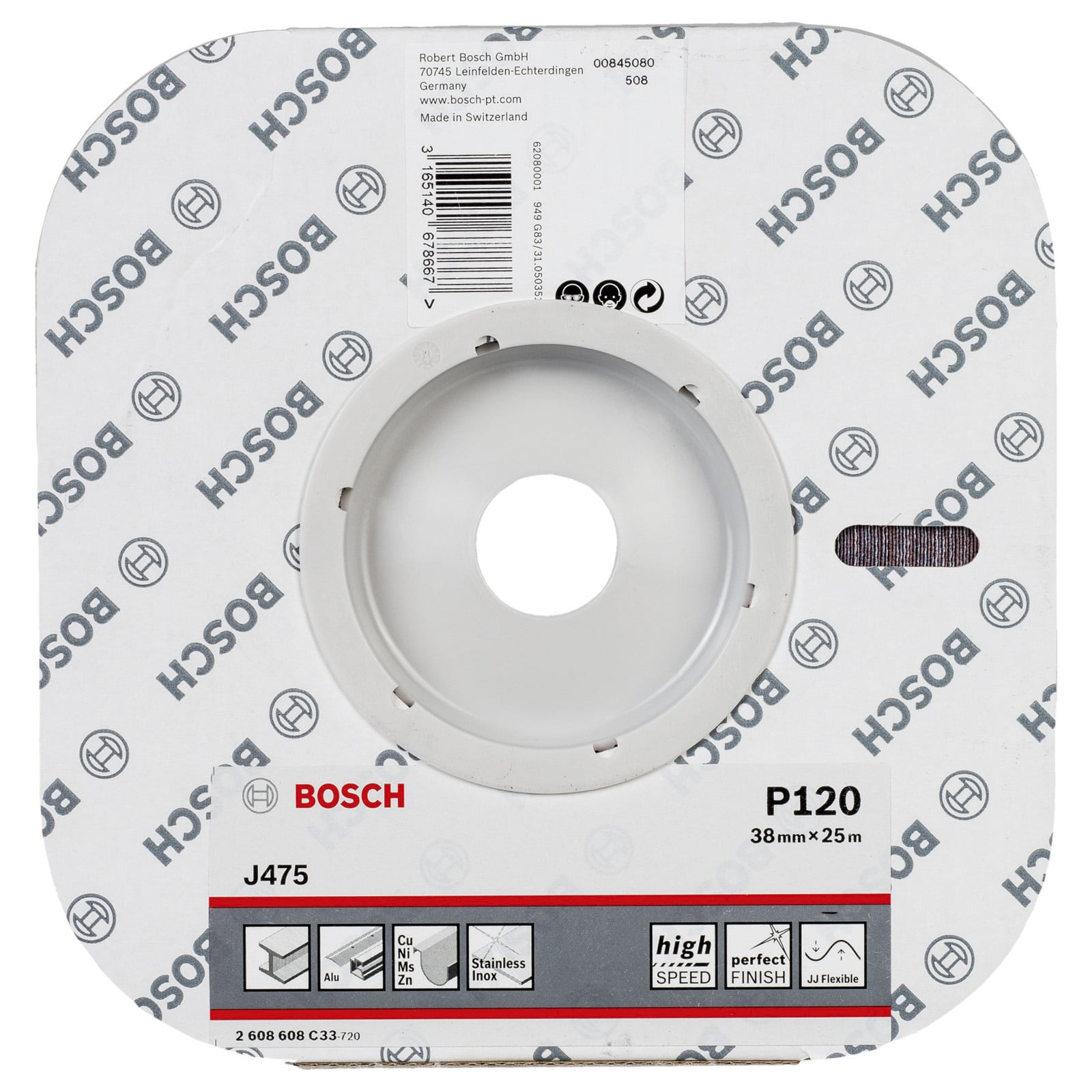 Bosch rolka szlifierska J475 Best for Metal, rolka z tkaniny ściernej 38 mm x 25 m, 120 - 2608608C33 - 7