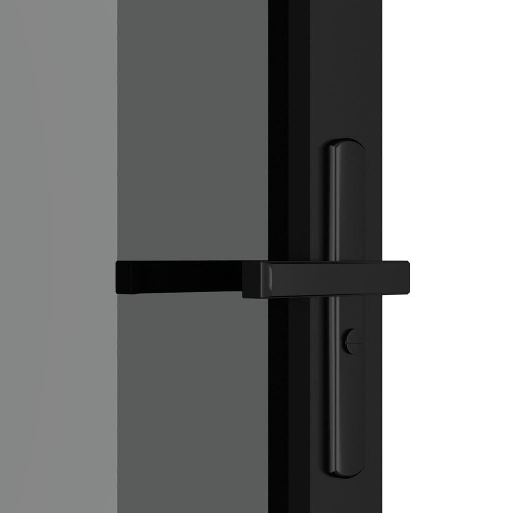 Maison Exclusive - Porta Interna 93x201,5 cm Nera in Vetro ESG e Alluminio - 5