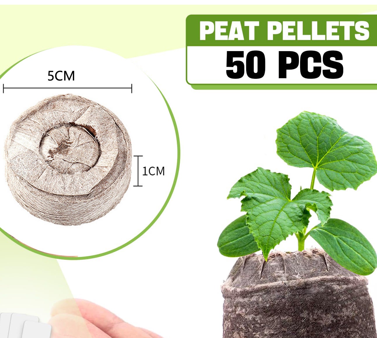 50 blocs de terreau pour semis, bouchons de démarrage de plantes de 50 mm, bloc de terreau de jardin en fibres comprimées, blocs nutritifs - 2