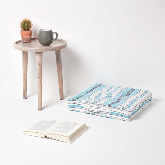 Homescapes Cuscino da pavimento blu - New England Stripe - 50 x 50 cm | Leroy Merlin Homescapes Cuscino da pavimento blu - New England Stripe - 50 x 50 cm | Leroy Merlin