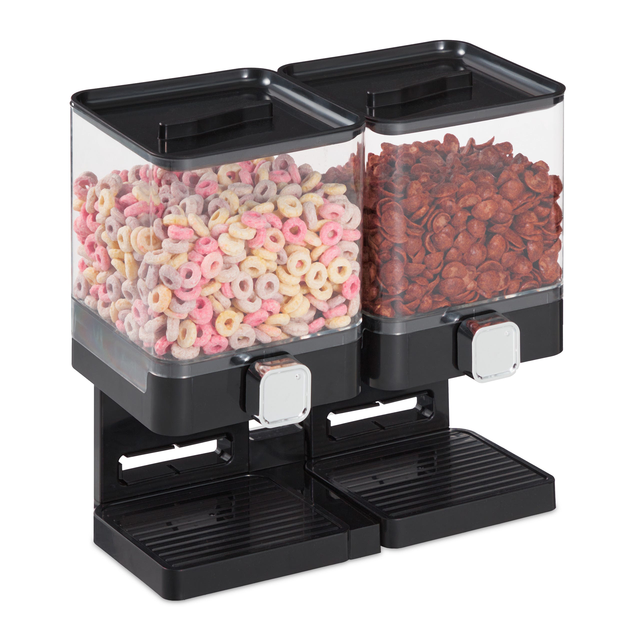 Dispenser Doppio Cereali Relaxdays - Nero, 3.5L Per Cereali E Dolcetti - Foto 4