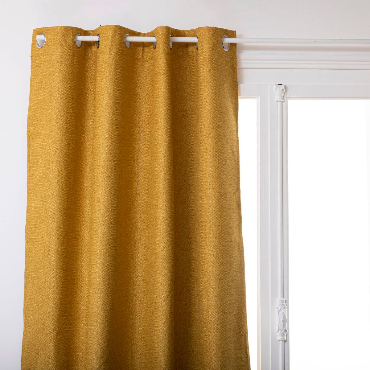 Atmosphera - cortina aislante blackout - amarillo ocre - 140x260 cm