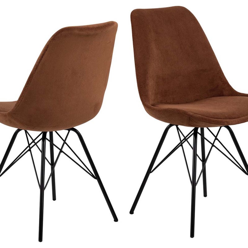 Eris krzesło stołowe aksamit pomarańczowy.