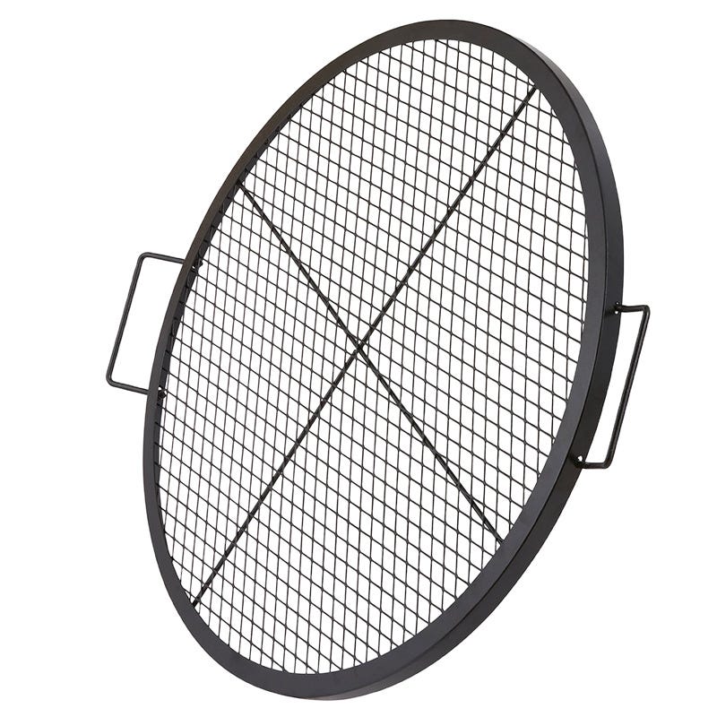 Hasaller Grille De Barbecue Ronde En Acier Inoxydable 40cm - Maille Robuste Pour Cuisson Parfaite Sur BBQ