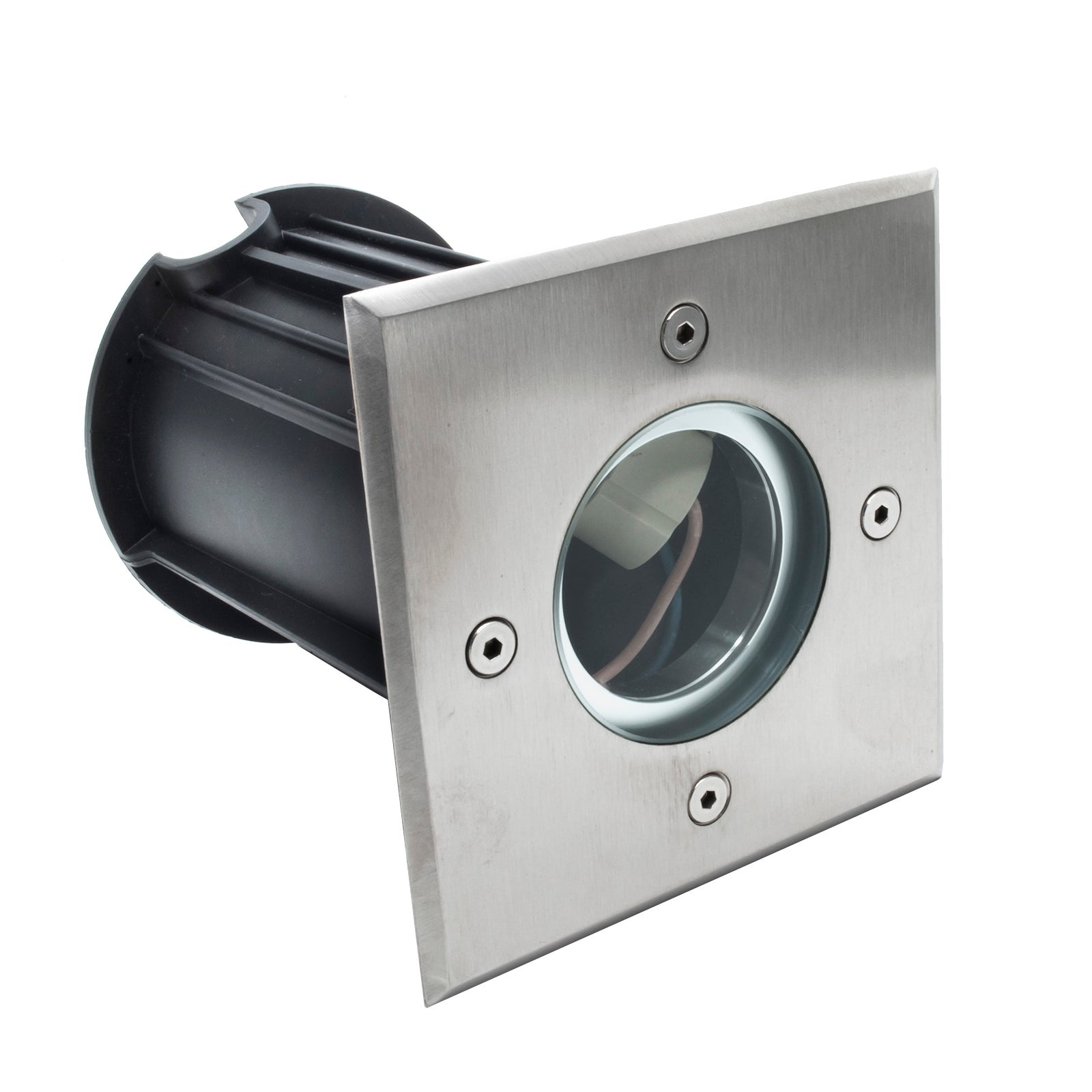 Spot d'allée piétonnier IP65 lampe LED encastrée au sol GU10 éclairage de façade jardin avenue sol FORME CARRÉE - 5