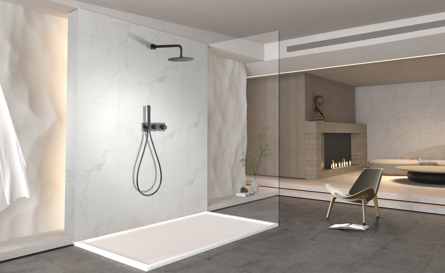 Imex Ensemble De Douche Encastré Au Plafond Avec