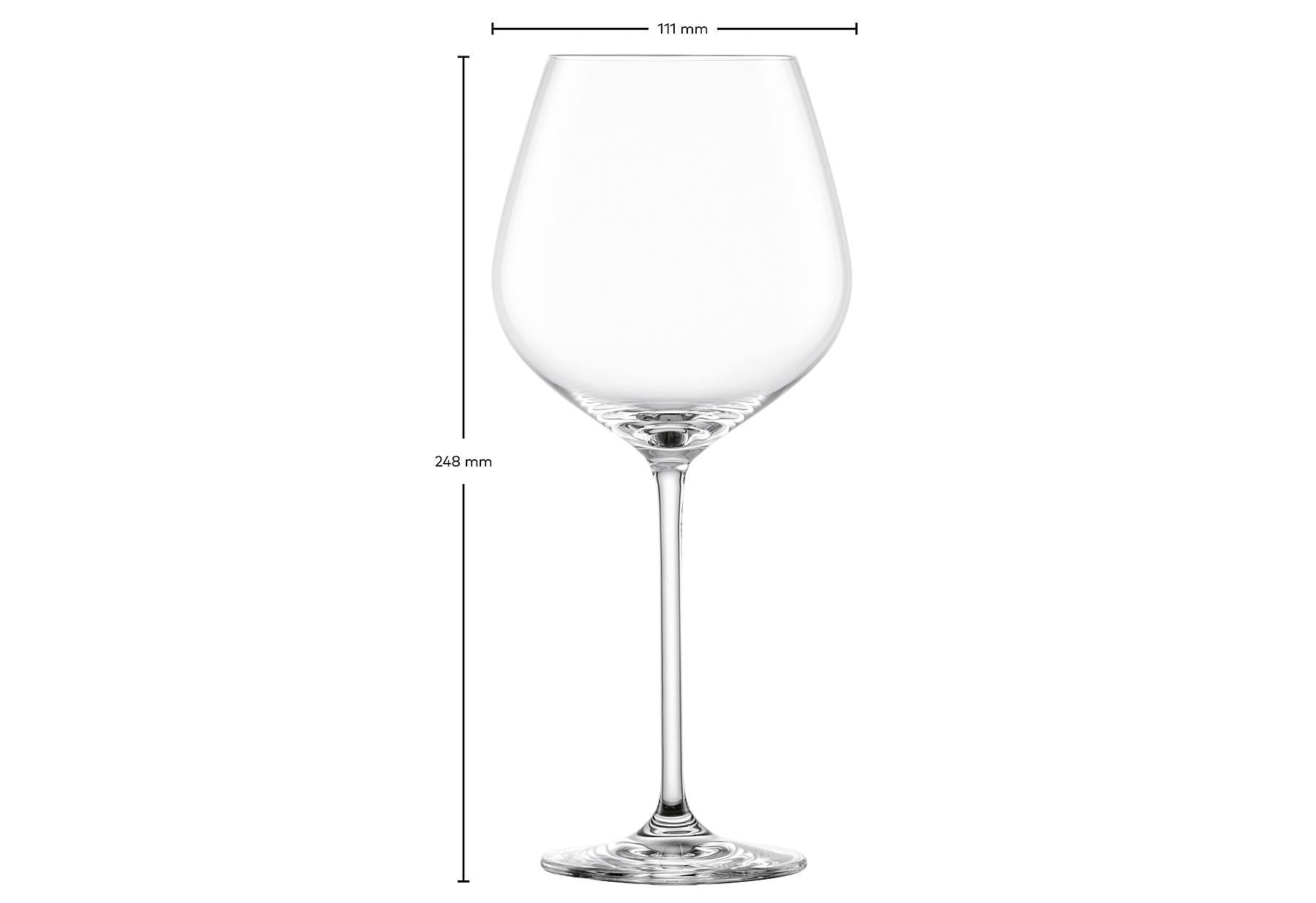 Made In Set Di 4 Bicchieri Da Vino Rosso, Lavabili In Lavastoviglie, Altezza 23.4 Cm, Capacità 708ml – Cristallo Trasparente Senza Metalli Pesanti
