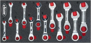 Jeu de clés mixtes à cliquet DUO GEAR® 8 à 19 mm - qualité