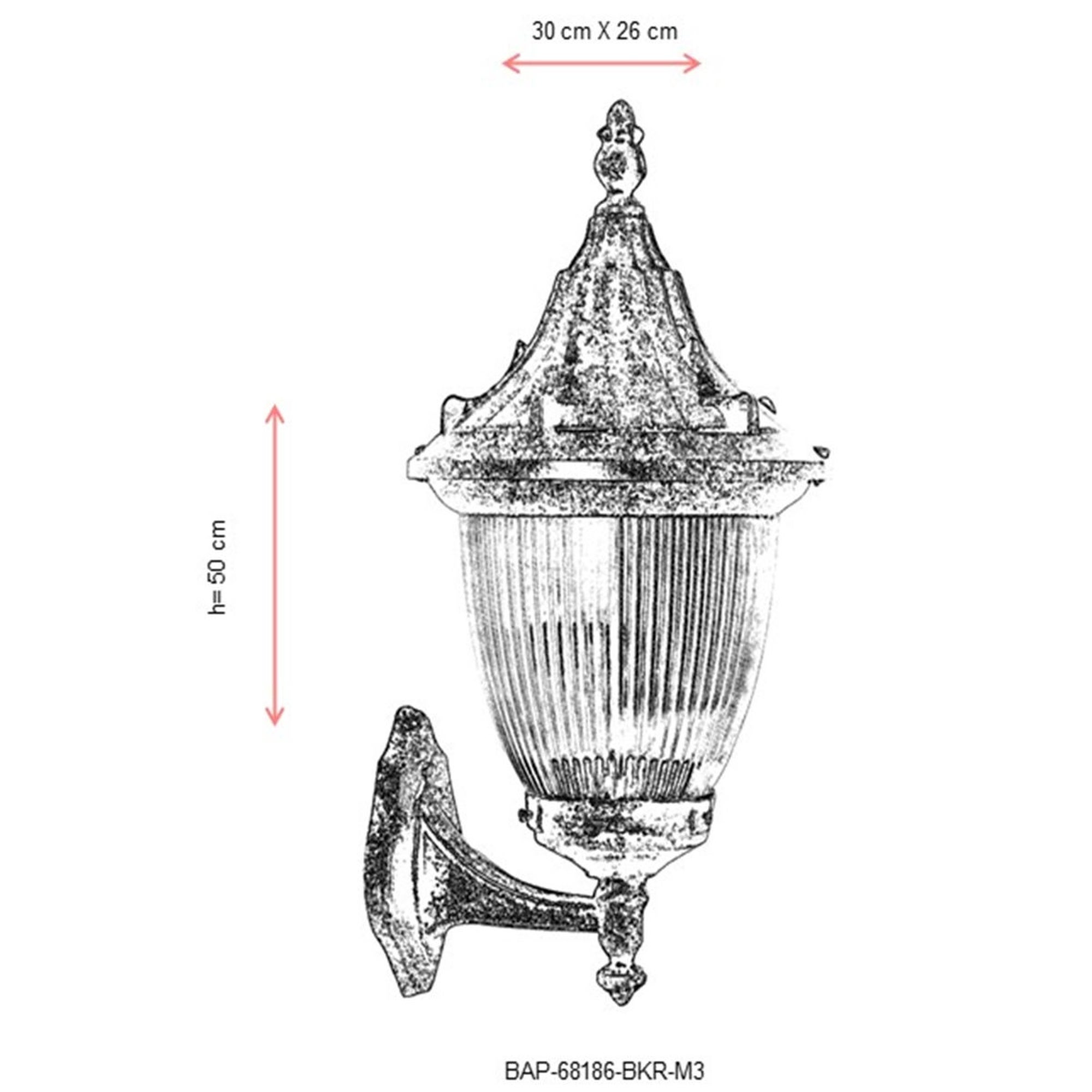 Applique da esterno, struttura in ABS, Colore marrone - 3