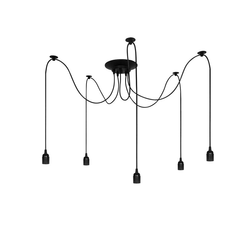 Lampa wisząca pająk Aranea 5xE27 czarny EDO777188 EDO SOLUTIONS