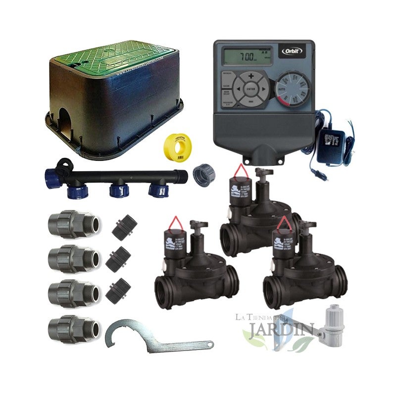 Orbit 65140 Confezione 5 Microirrigatori Rotanti Con Ugelli A Scatto - 1/2" E 1/4" Per Giardino