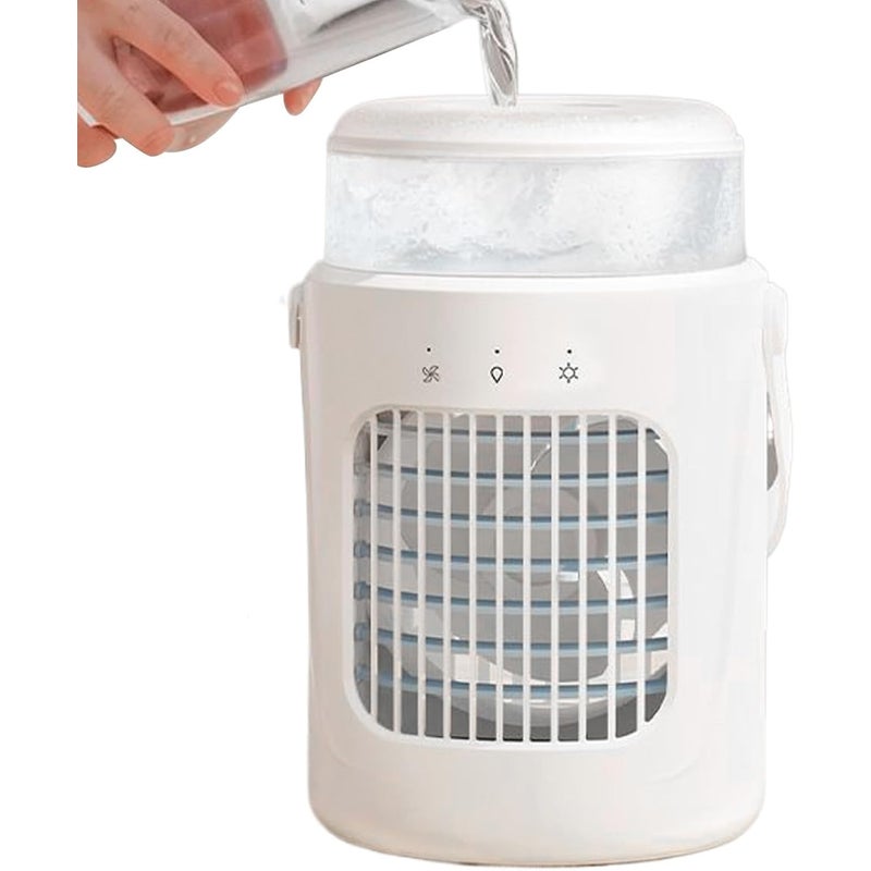 Mobilny klimatyzator wewnętrzny, klimatyzator biurowy | ładowalny, cichy z 3 prędkościami do pokoju kempingowego, samochodu, akademika