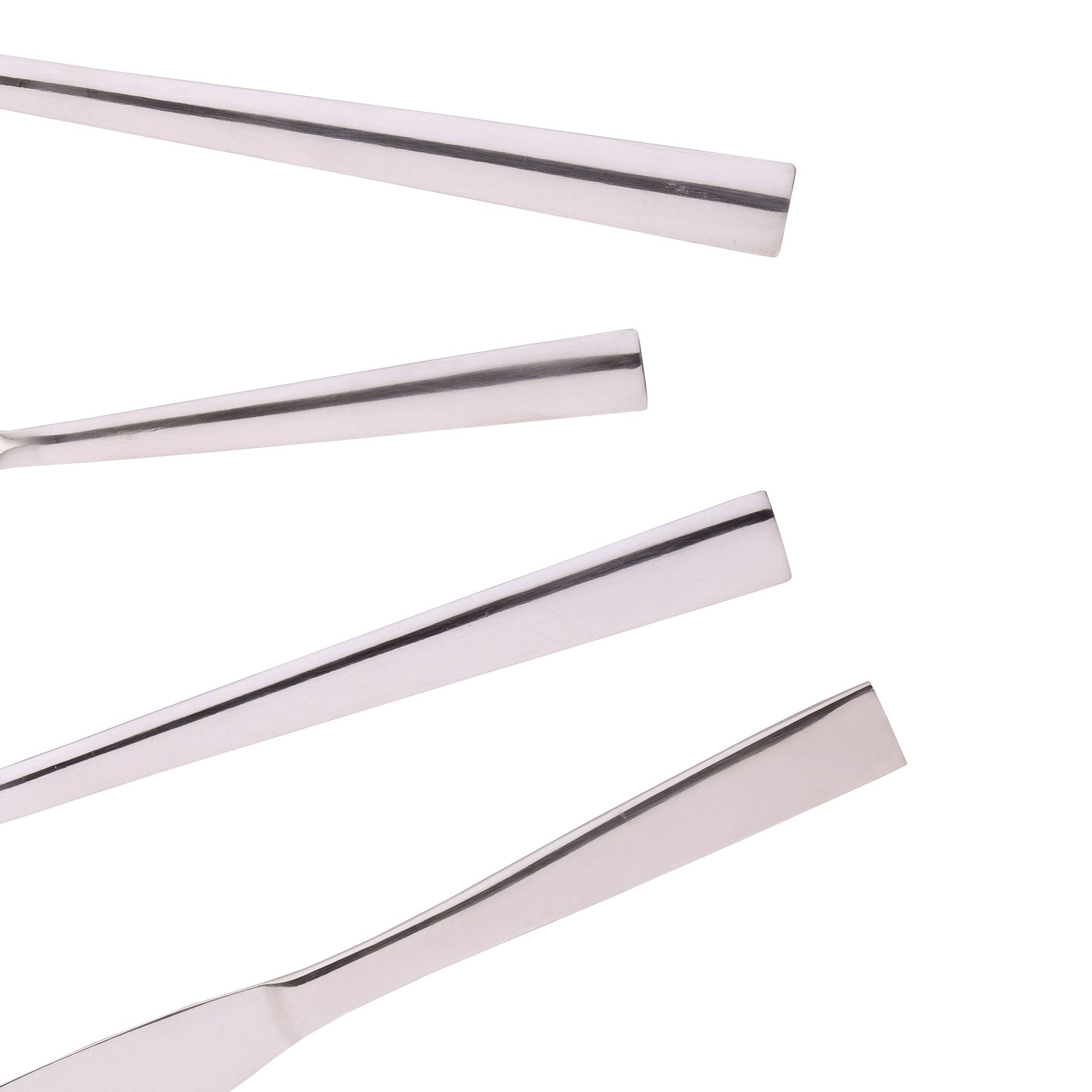 Set 24pcs de cubertería en acero inoxidable plateado - 7