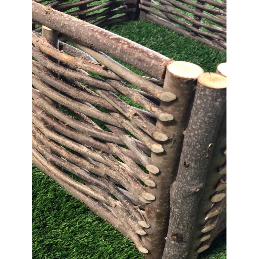 Potager carré en noisetier - 100% Naturel - 70 x 70 x 30 cm - 5