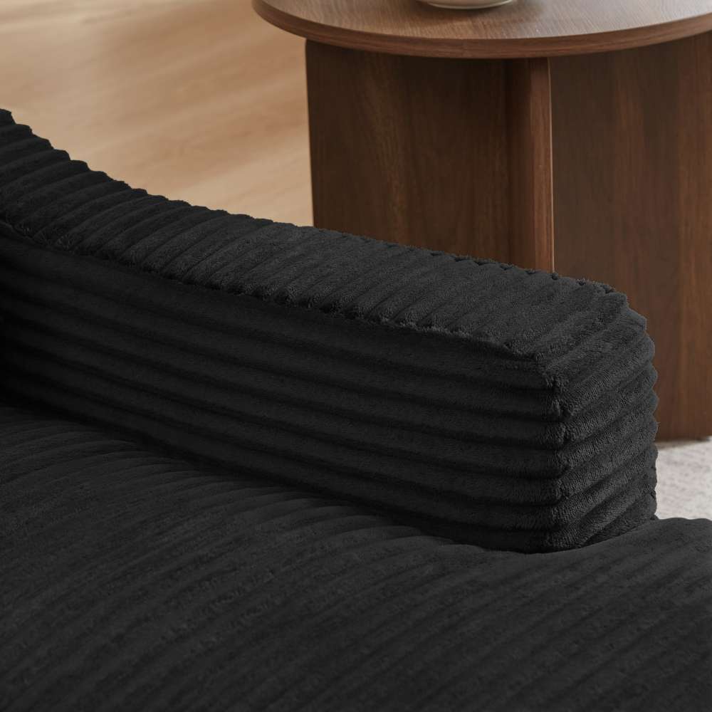 Fauteuil relax velours côtelé, design moderne, 2 couches transformable en lit, mousse haute densité, salon chambre - 9