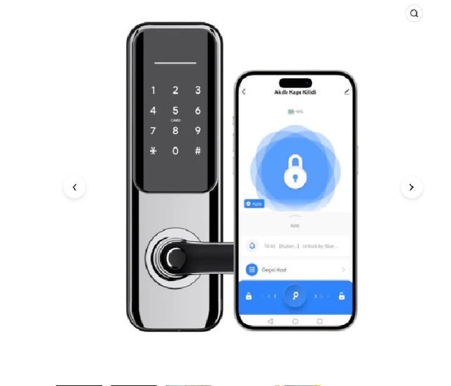 Serrure Intelligente Bluetooth Multifonction en Acier Inoxydable – Sécurité Avancée pour Intérieurs et