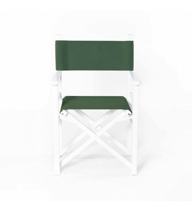 Sedia regista in legno laccato tela Verde Inglese Forte Dei Marmi-Nardini Forniture