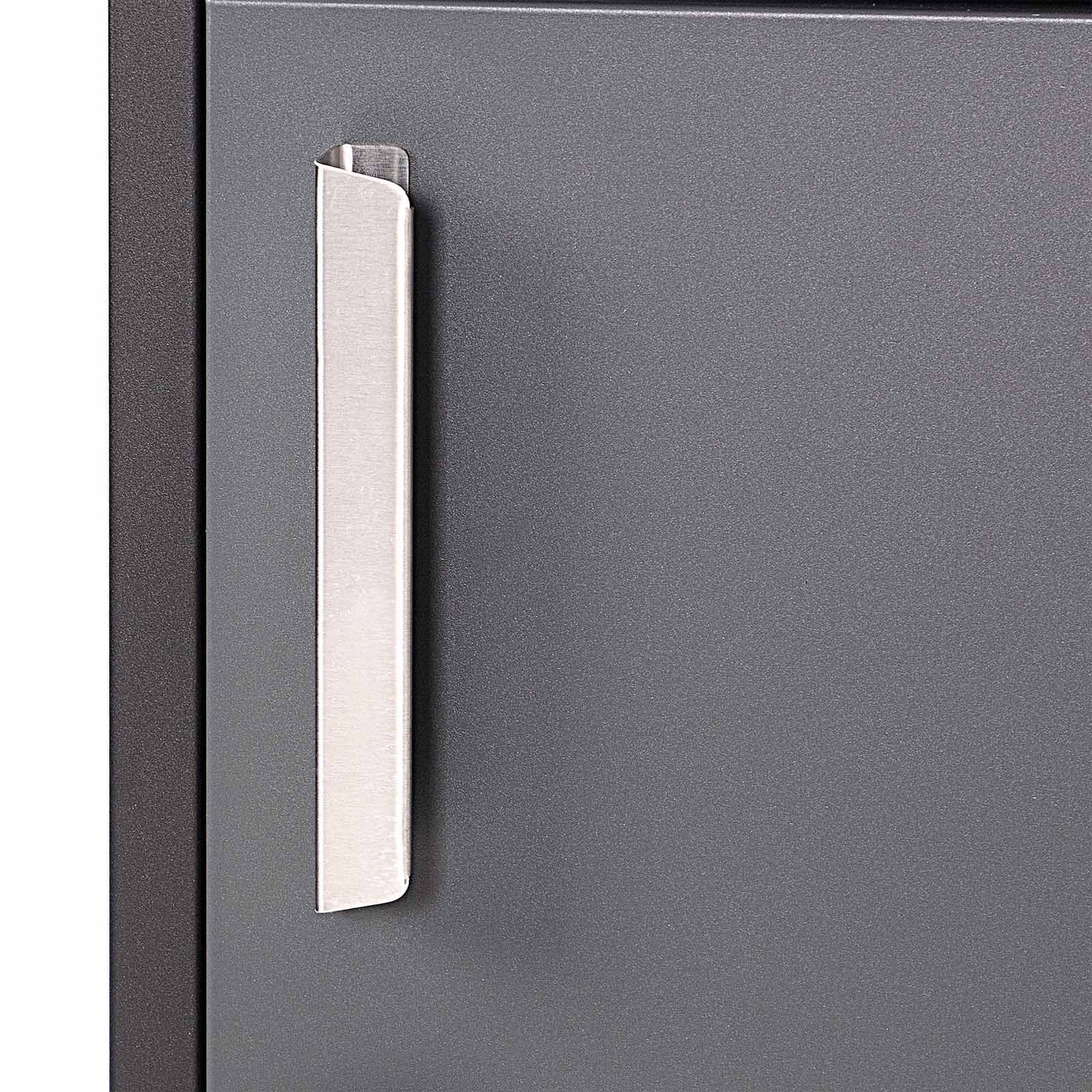 Boîte à colis verrouillable noire 500 x 375 x 1150 mm, Boîte aux lettres sur pied, pour colis max. 150 x 400 x 400 mm, Usage domestique… XPOtool - 9