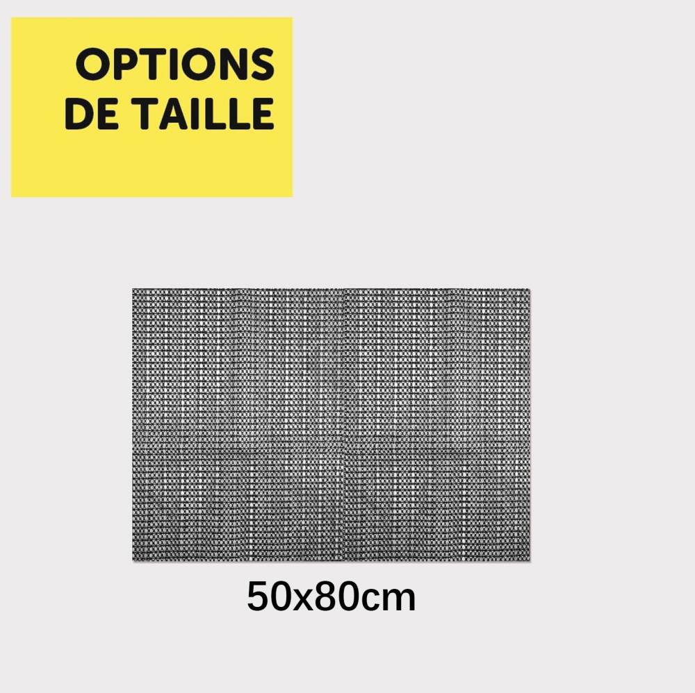 Tapete antiderrapante de 2 peças, 50x80 cm, protetor de carpete, fácil de lavar e pode ser cortado, preto - 2