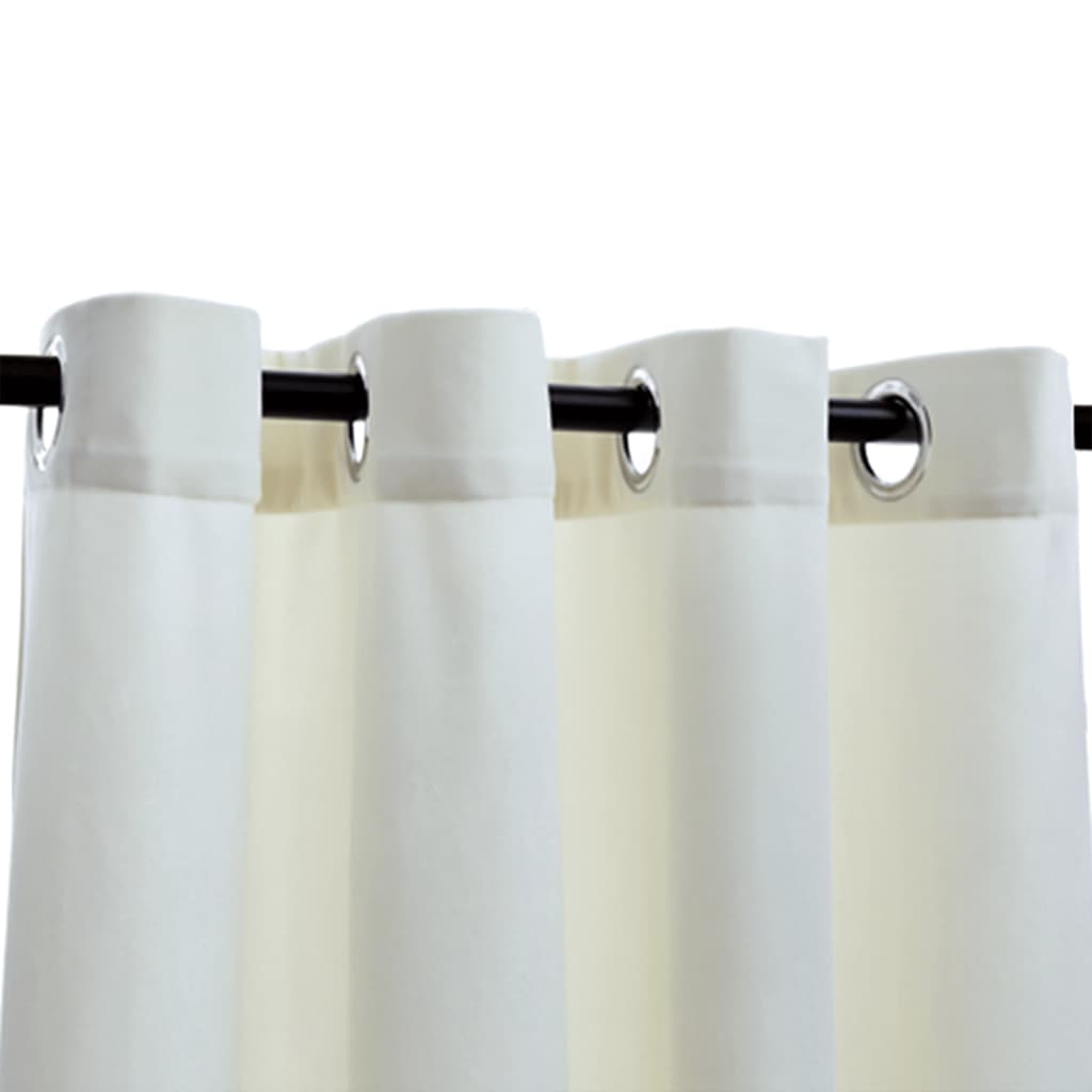 Maison Exclusive - Tende Oscuranti con Anelli 2 pz Crema in Velluto 140x225 cm - 6