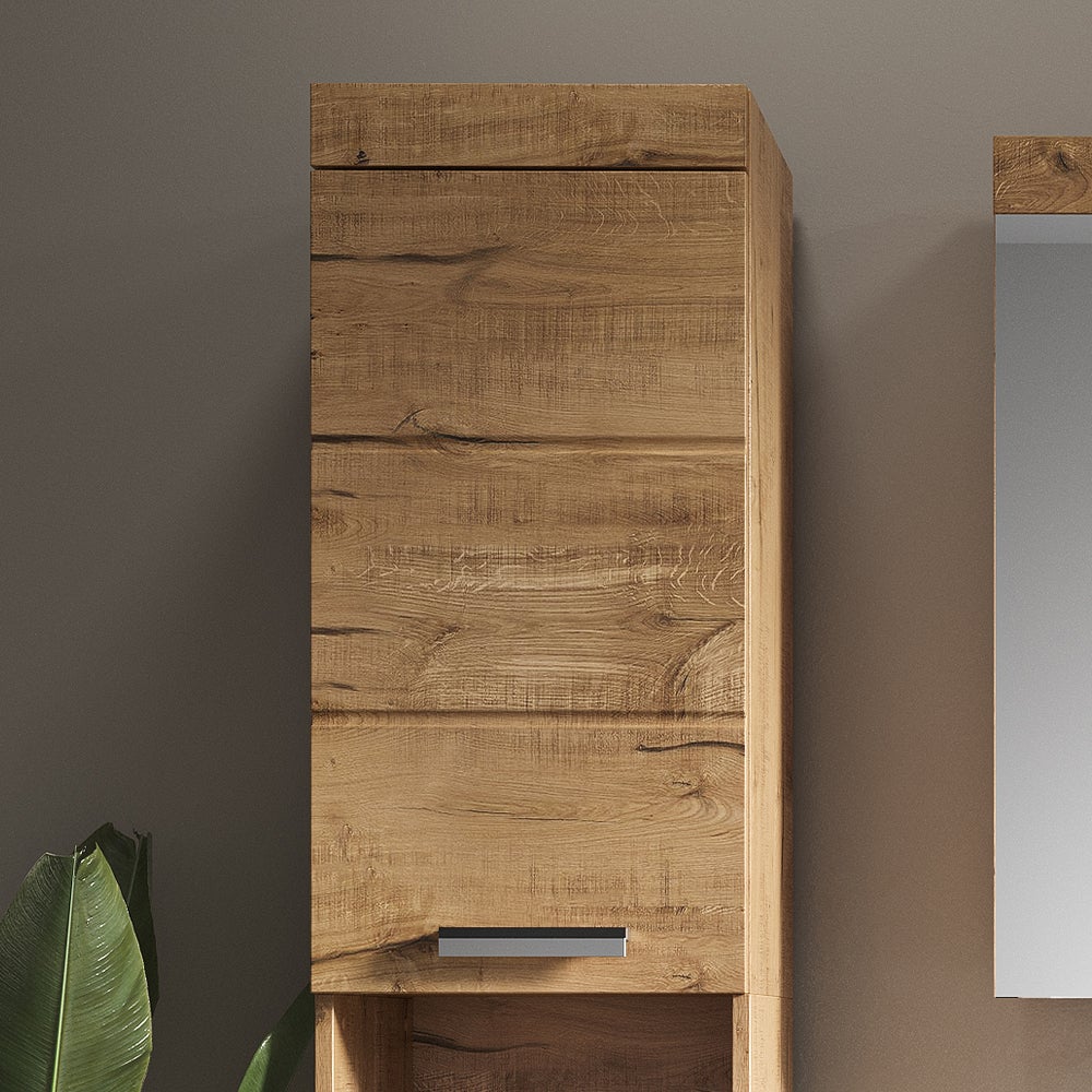 Vicco Armario de baño Luna, Roble Wotan, 37 x 190 cm - 5